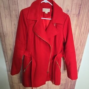 Women's Red Jacket with Gold Accents